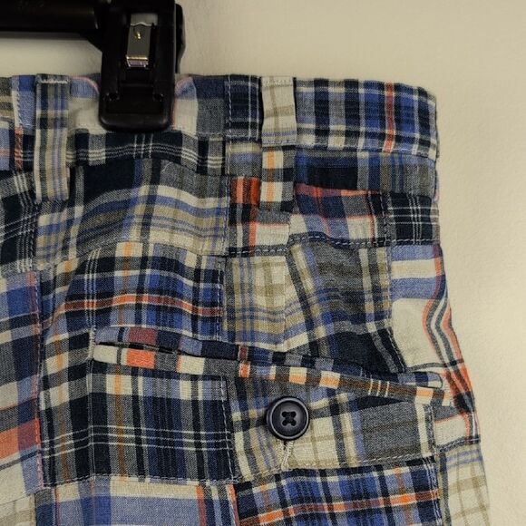 Berle Cotton Madras Plaid Multicolor Patchwork Men's Shorts Size 36 80's Preppy - Picture 8 of 13